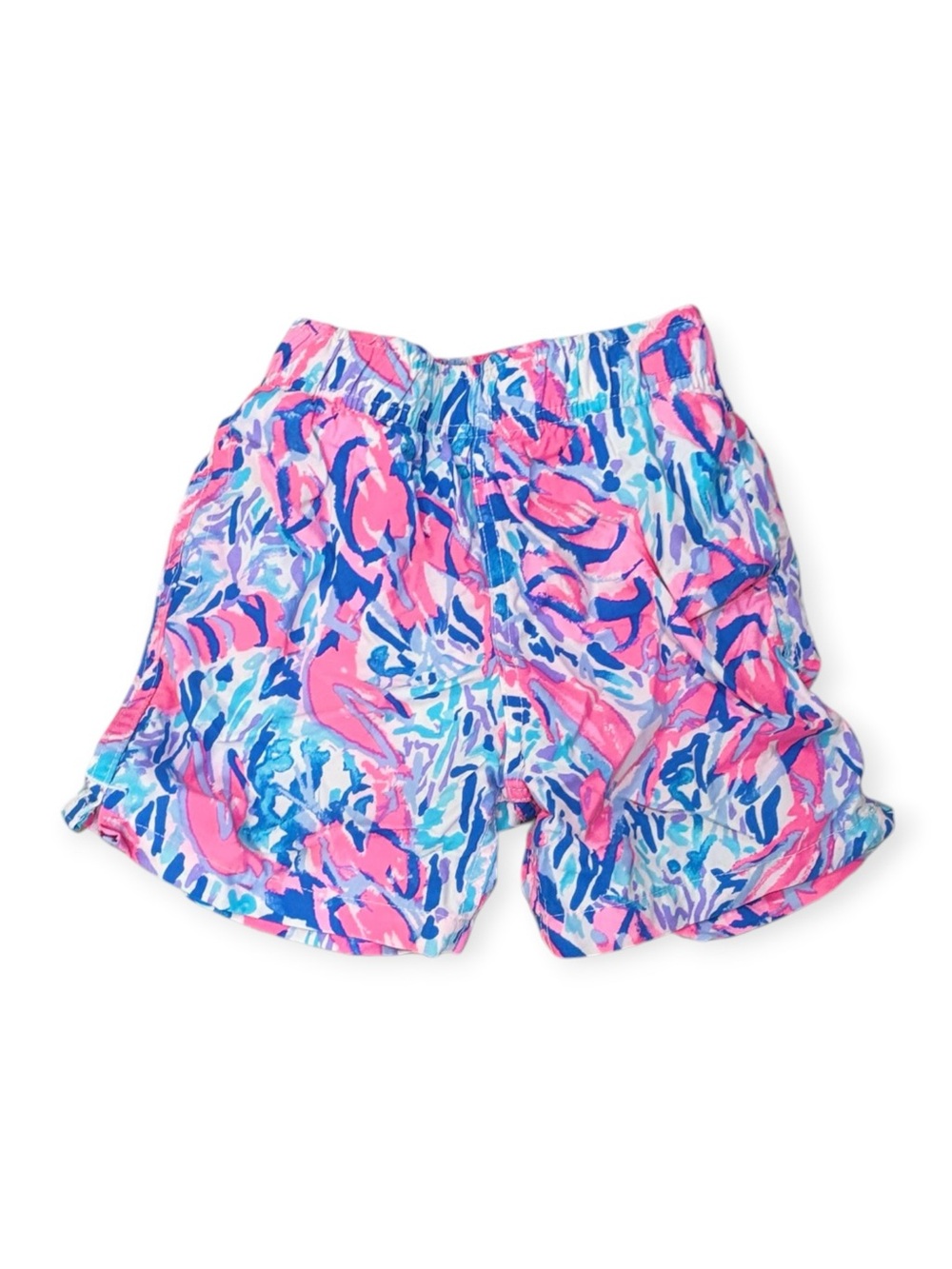 Lilly Pulitzer Boys Pink & Blue Printed Swim Trunks